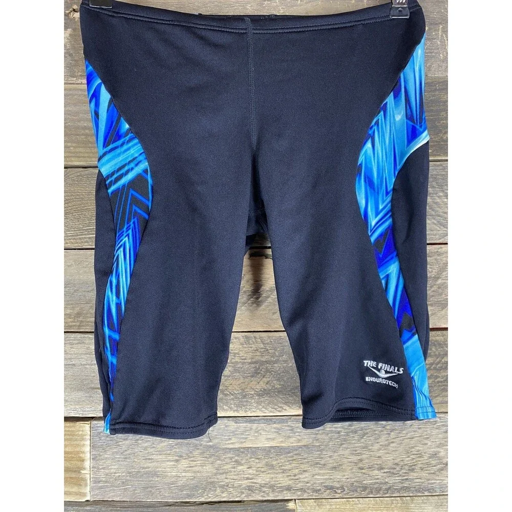 The Finals Men's Swim Jammers Black Blue Endurotech Sz 25